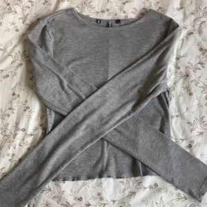 Grey Long Sleeve Top